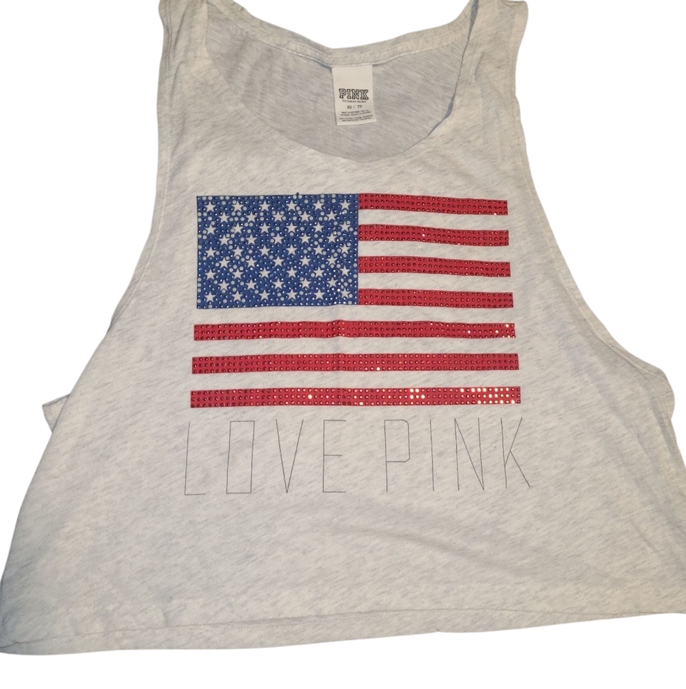 PINK American Flag Tank Top SIZE XS